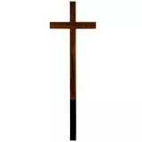 Крест дубовый католический Д11